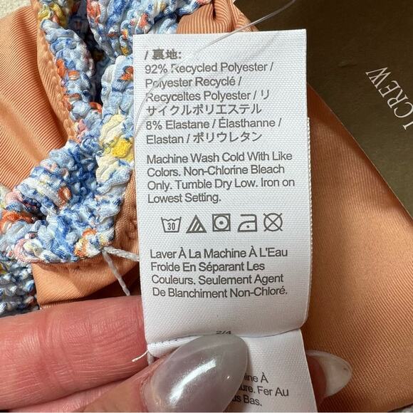 J.CREW Scrunchie Knotted Scoopneck Bikini Top in Afternoon Floral size 2X NEW - Picture 10 of 12